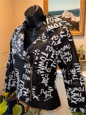 Kids Disney D-Signed "Rock the Town" Faux Leather Moto Jacket